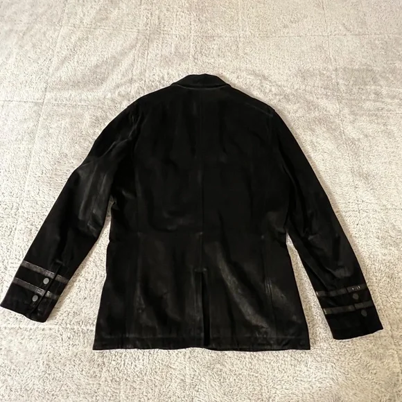 John Varvatos Star USA Luxe Leather Blazer Jacket